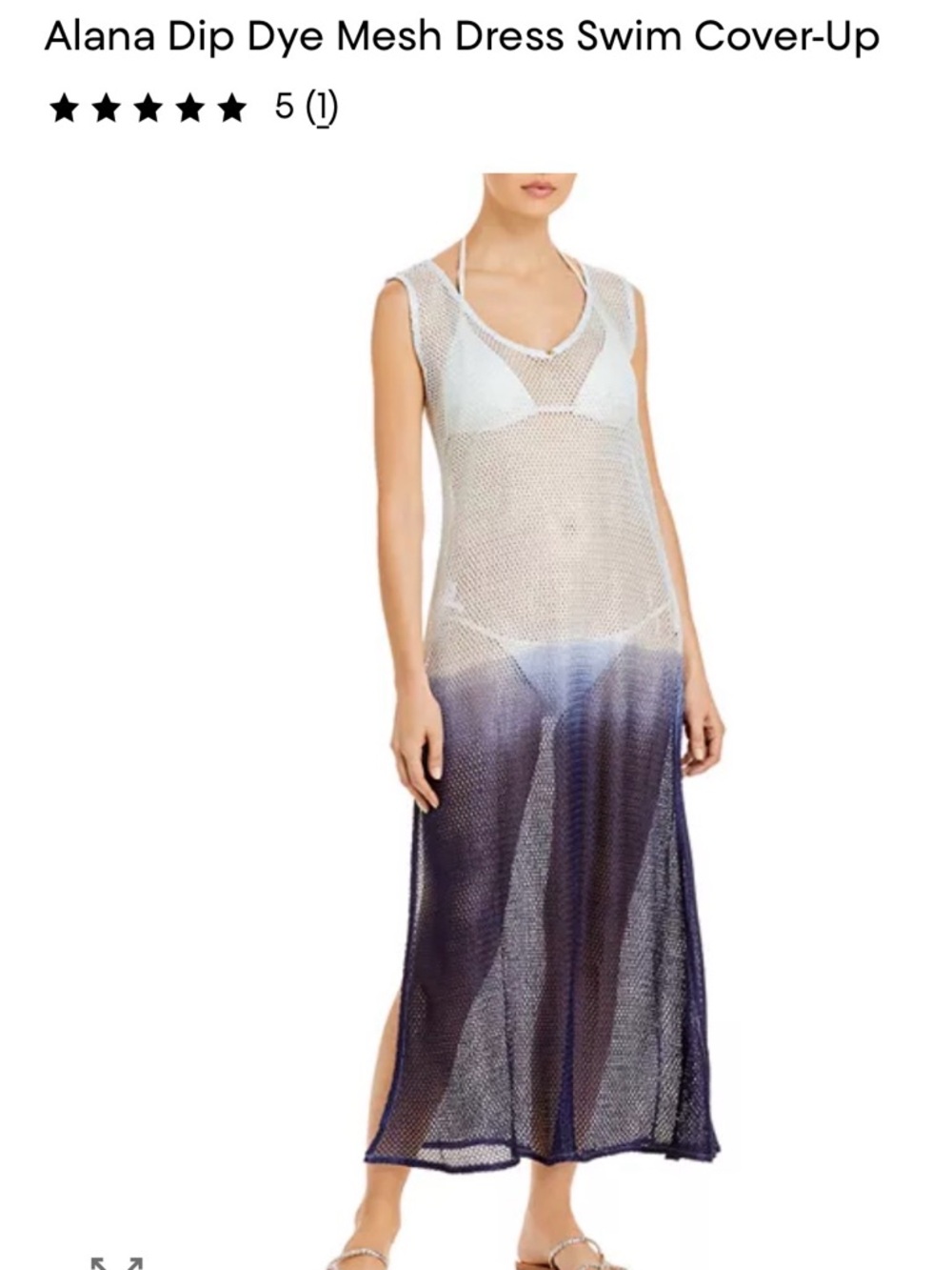 PQ Swim Alana coverup Sleeveless Ombre Knit Maxi Dress - Blue